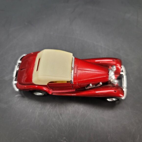 Yatming Mercedes 540K Cabriolet Metallic Red Cream Convertible Car JR331 - Picture 16 of 16